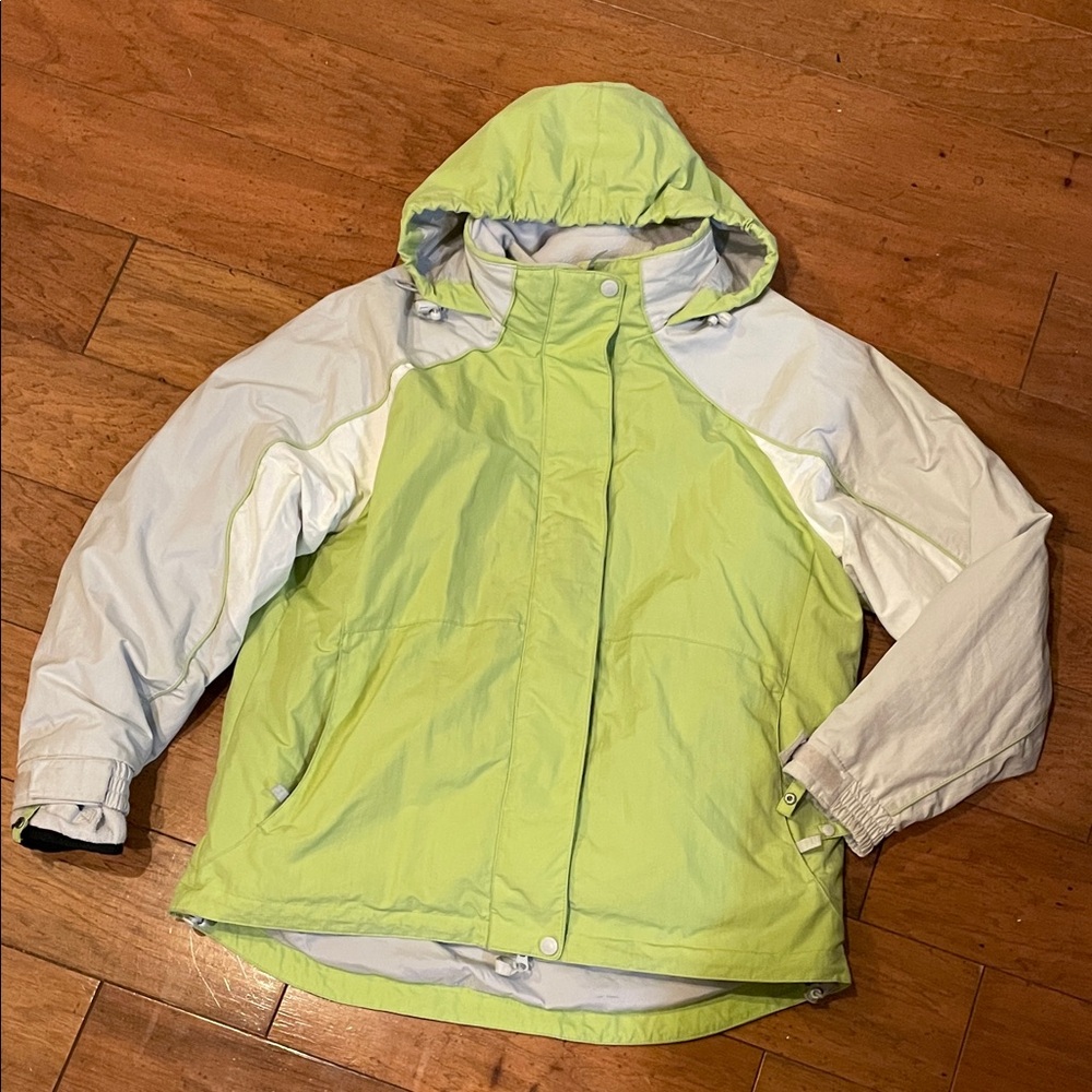 Women’s Cabela’s Lime Green and Gray double layer Jacket